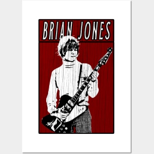 Vintage Retro Brian Jones Posters and Art